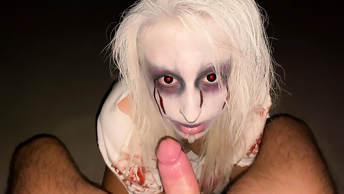 German Teen Wife Craves Sperm In Halloween-Themed Video