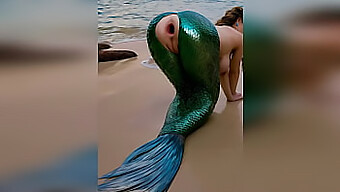 A Stranger Penetrates A Mermaid Vigorously On The Beach, Damaging Her Delicate Anus With Intense Outdoor Anal - Artificially Generated Porn